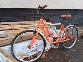 Dámsky retro oranžový bicykel Paris City