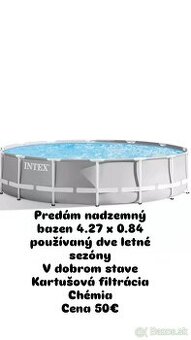 Predám nadzemný bazén