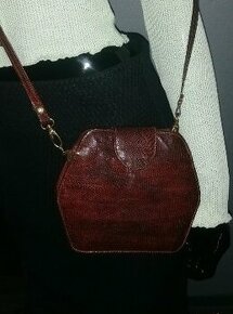 HANDMADE kvalitná kožená crossbody z pytóna