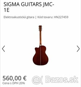 Elektroakustická gitara Sigma