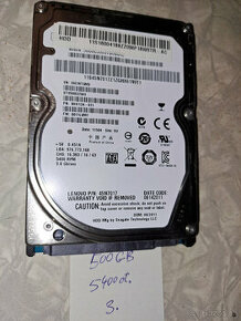 Predám pevný disk HDD 500 GB, 5400 ot.