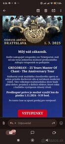 GREGORIAN 1.3.2025 BRATISLAVA