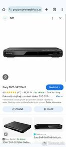 Predám nový DVD prehrávač SONY DVP-SR760HB