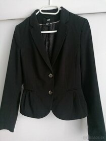 Čierne romantické sako, 36-38 veľkosť - 1