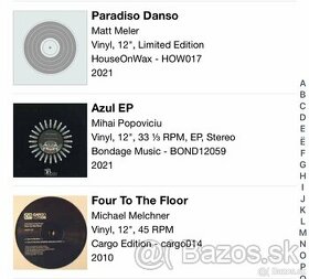 Predam vinyly, platne, zaner minimal, deep house