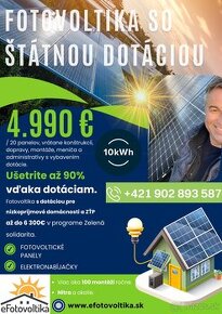 FOTOVOLTICKÁ ELEKTRÁREŇ NA KĽÚČ - NITRA / OKOLIE 4.999€