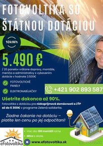 FOTOVOLTICKÁ ELEKTRÁREŇ NA KĽÚČ - NITRA / OKOLIE 4.999€