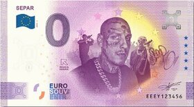 Separ 0€ euro bankovka zberatelska
