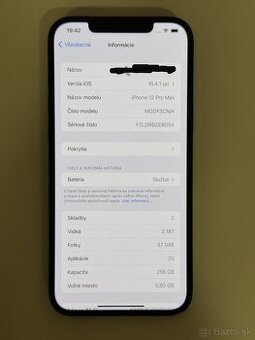 Predám Iphone 12 pro max 256b