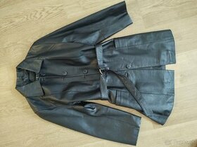 Dámsky kožený kabát, kožená bunda, veľkosť 48