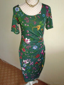 zelené elastické luxusné šaty OUI veľ. 36/38 - 1
