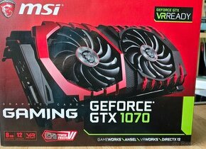 Predám  MSI GTX 1070 GEFORCE Gaming 8 GB - os.odber