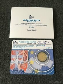 2 euro Slovensko - Autorská Karta - 25 rokov SR