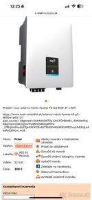 Predam novy solarny menic Foxess T8-G3 8kW 3F s Wifi  https: