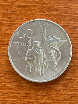 Pamätná Ag minca - Vítězný ůnor 50 Kčs - 1973