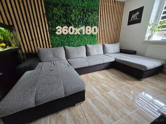 Sedačka v tváre U 3.6m x 1.8m - 1