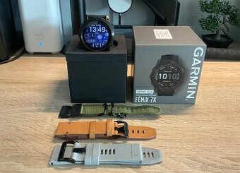 GARMIN FENIX 7X Sapphire Solar Black DLC Titanium,black band