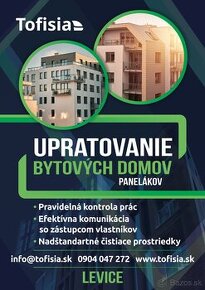 Upratovnaie bytových domov (panelákov) Levice