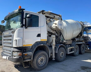 pumi 32m pumpa+mix beton CIFA 8x4 Scania domíchávač