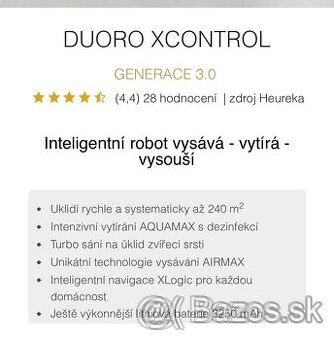 Vysávač RobZone DUORO XCONTROL