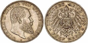 5 marka 1908 Wurttemberg Kaissereich TOP