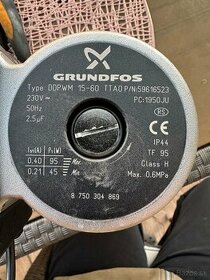 Predám obehové čerpadlo Grundfos DDPWM 15-60