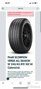 Pirelli SCORPION VERDE ALL SEASON SF 245/45 R19 102 W - 1