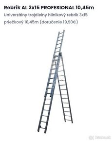 Rebrik výsuvný 10,45m