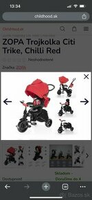 ZOPA Trojkolka Citi Trike, Chilli Red - 1