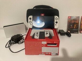 Nintendo switch oled biely