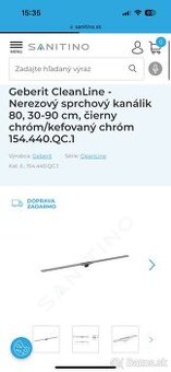 Geberit CleanLine 80 čierny chróm (sprchovy zlab)