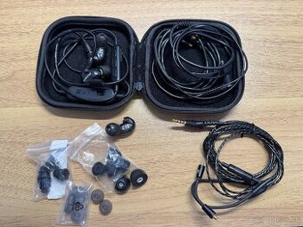 Shure SE 215 slúchadlá + bluetooth + púzdro + náhrada