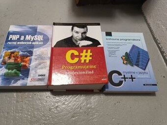 3x kniha o programovaní, C++, PHP a MySQL, C# Programujeme p