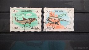 Poštové známky č.343 - Libanon - ryby