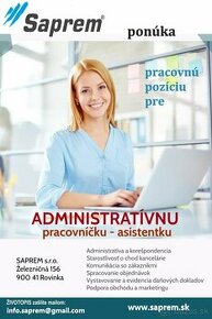 Administratívna pracovníčka - asistentka