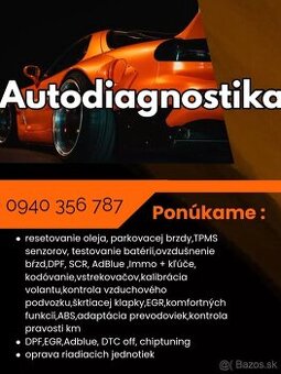 Autodiagnostika, DPF, EGR, Adblue