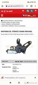 Fabia motorček zadného stierača