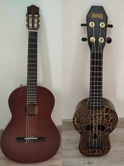 Klasická gitara a ukulele