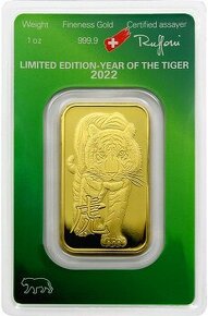 Kúpim Argor Heraeus 2022 Tiger 1g, 5g, 10g, 1OZ