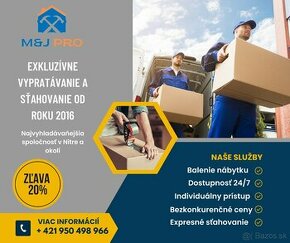 Cenovo bezkonkurenčné vypratávanie- jesenná zľava 20 %