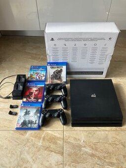 Playstation 4 PRO, 2TB SSD, 3x Dualshock, 4 Hry