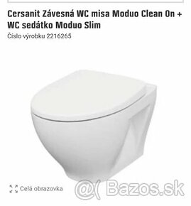 Cersanit Závesná WC misa Moduo Clean On + WC sedátko Moduo S