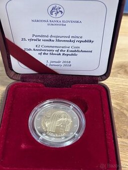 2€ PROOF 25.VÝROČIE VZNIKU SR 2018