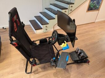 All-in-one racing kreslo s volantom, VR a PC - 1