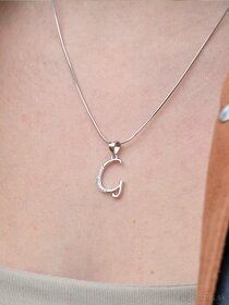 Valentínsky darček - strieborný náhrdelník - nový - - 1