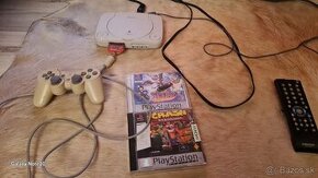 Predám Playstation 1 + 2 hry Crash Bandicoot originalna