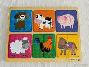 Melissa & Doug Drevené puzzle Farma