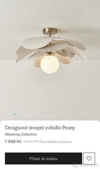 Designové stropné svetlo Peony