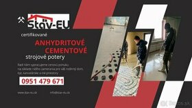 Realizujeme anhydritové potery.  Voľné termíny