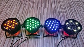 LED PAR svetlá 54 x 1 W RGBW / DMX 512 / 4 ks